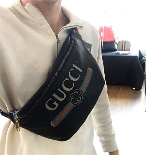 gucci men's retro logo belt bag/fanny pack black|Gucci Belt Bags for Men .